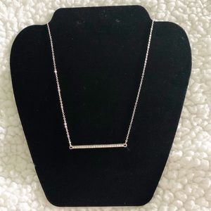 Cubic Zirconium Bar Necklace